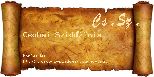 Csobai Szidónia névjegykártya